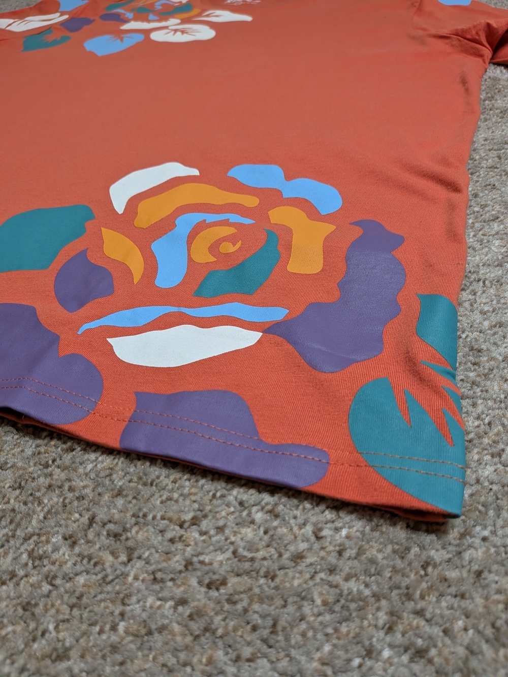 Staple Pigeon Floral Graphic T Shirt 3XL Orange Streetwear - Picture 4 of 16